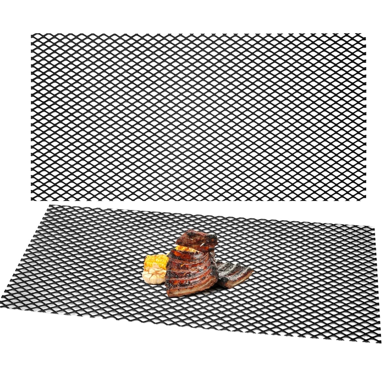 9 Gauge Expanded Steel Mesh Sheet for BBQ & DIY, 2 Pieces – 24 x 12 Inches