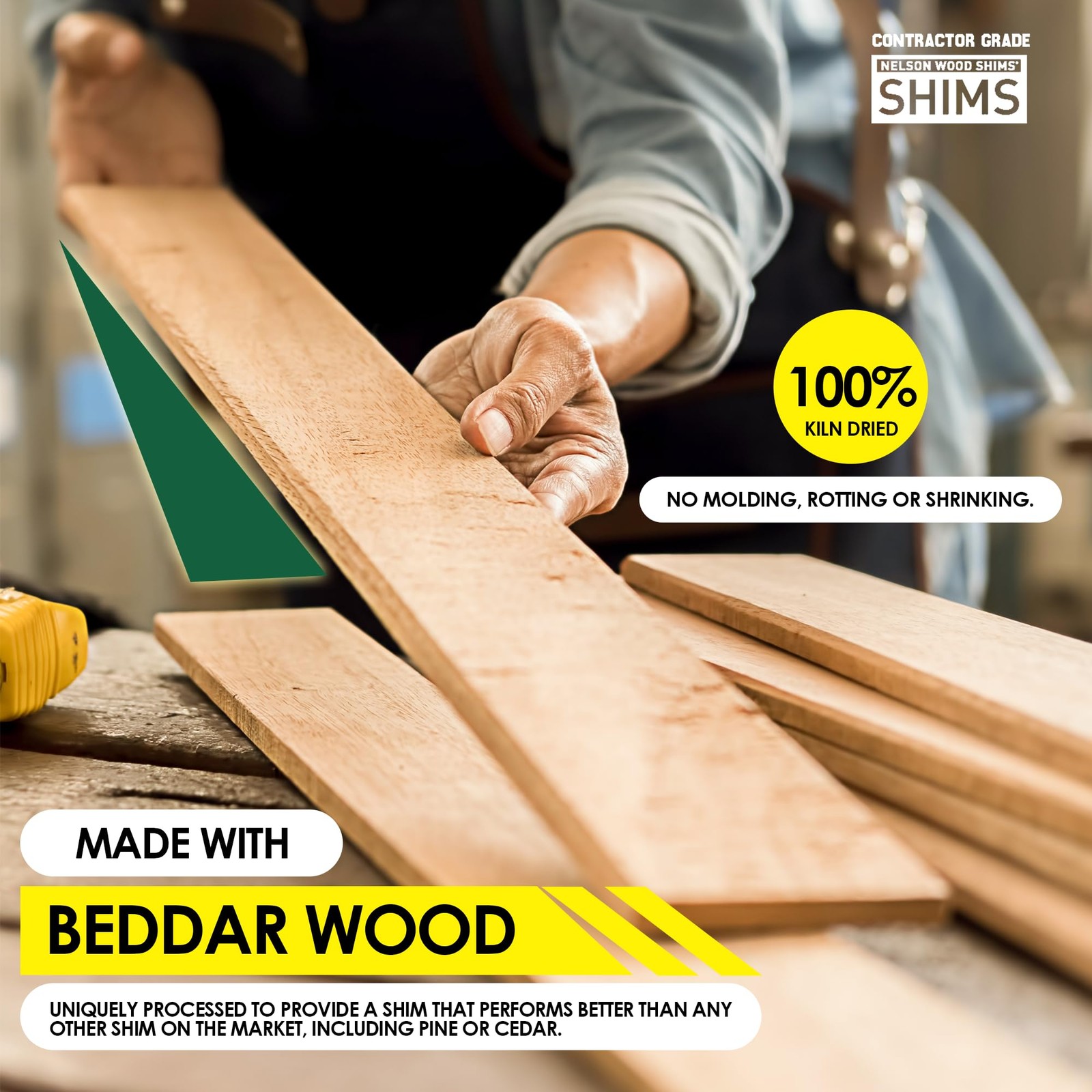 Contractor Grade Carton 56 Count – 8 Inch Beddar Wood Shims