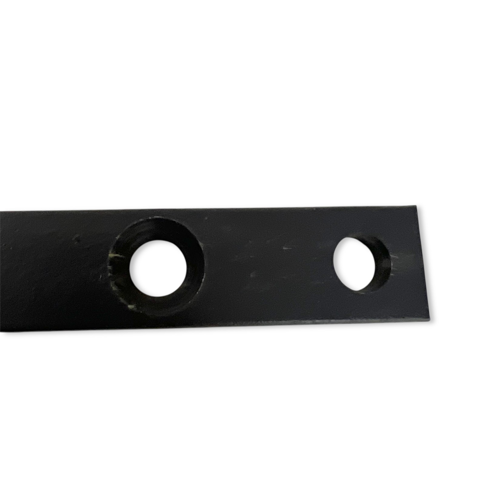 Steel Mounting Bar Plate 9.5 x 1 in Black 4-Hole Countersunk Industrial Rail