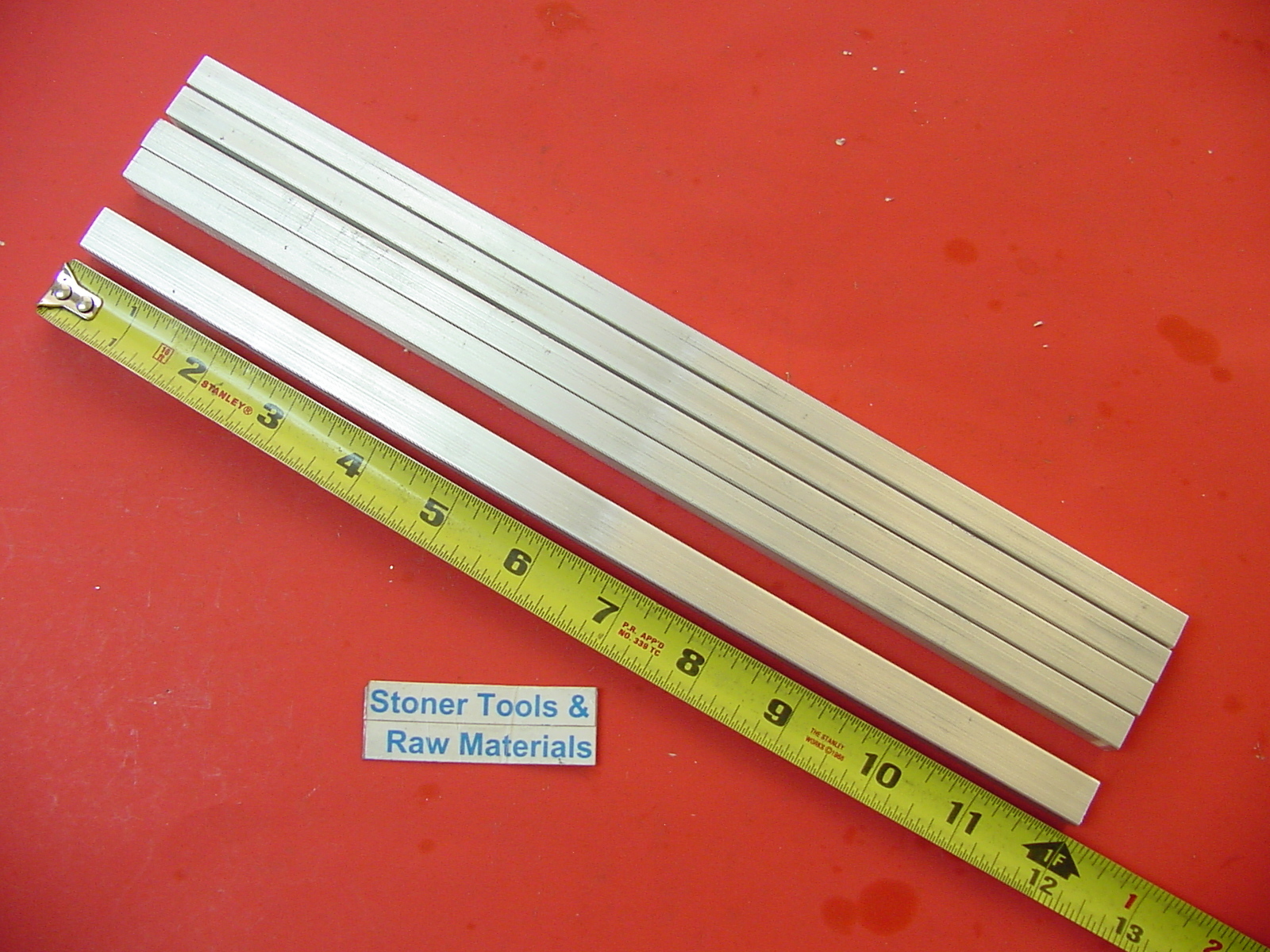 5 Pieces 3/8″ X 1/2″ ALUMINUM 6061 FLAT BAR 12″ long Solid Extruded Mill Stock