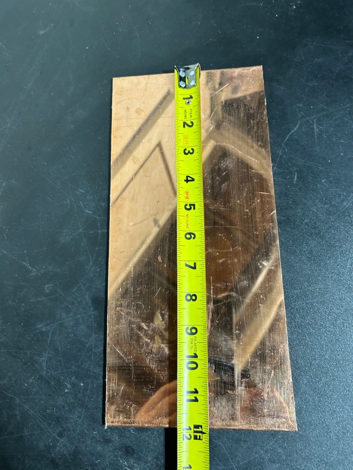COPPER FLAT PLATE 1/8″ x 7”H x 12”W .125” COPPER 110 SHEET