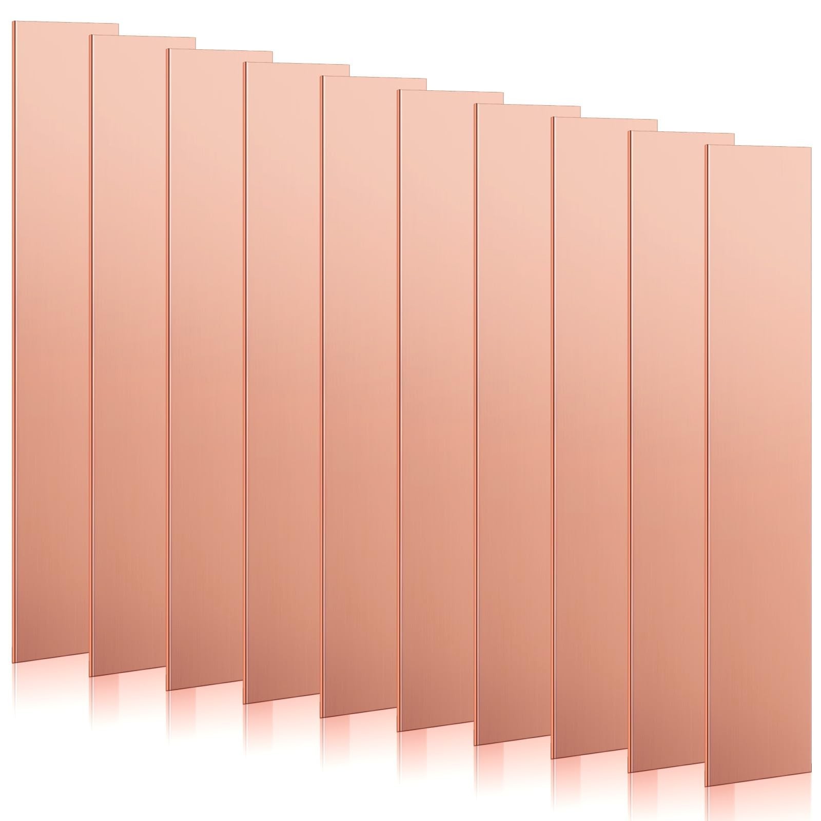 10 Pack Pure Copper Anode Sheets 99.995% for Electroplating & Plating, 0.04” x