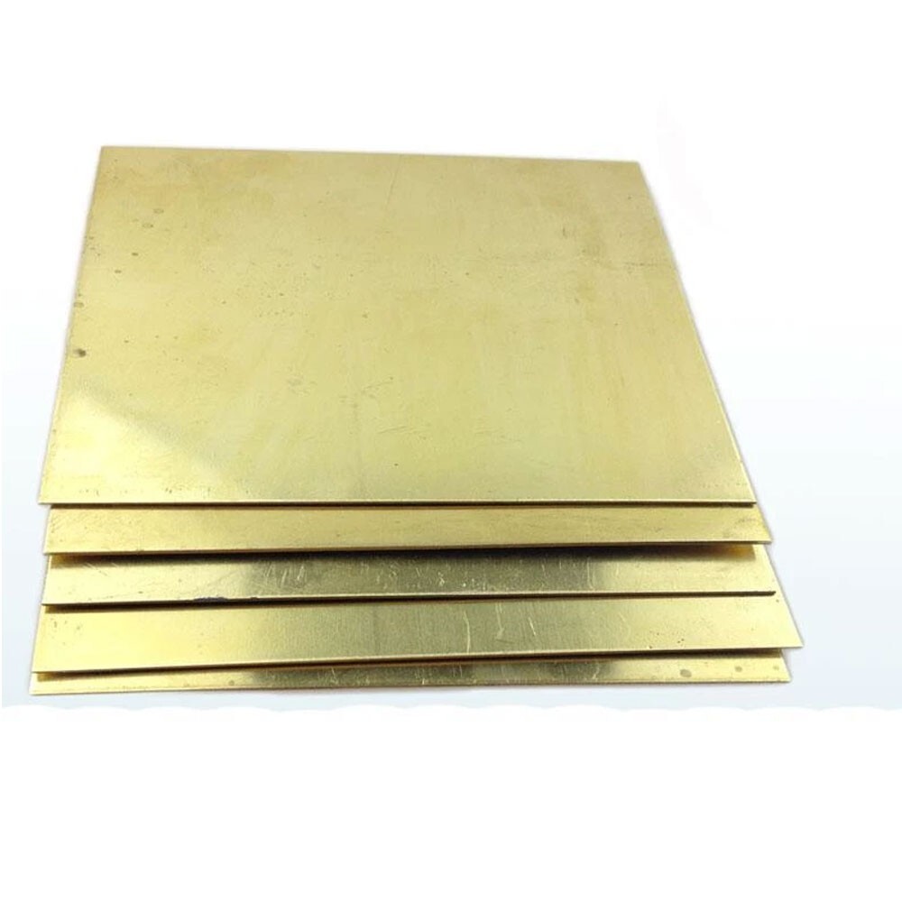 4Pcs 0.1mmx4″x4″ Brass Metal Thin Sheet Foil Plate Shim Models Craft Repair DIY