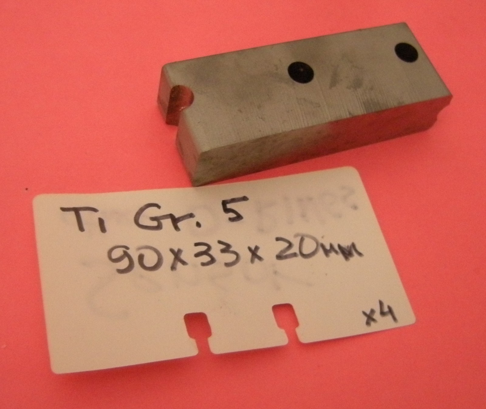 titanium 6al4v plate 3/4″ thick 90x33x20 mm