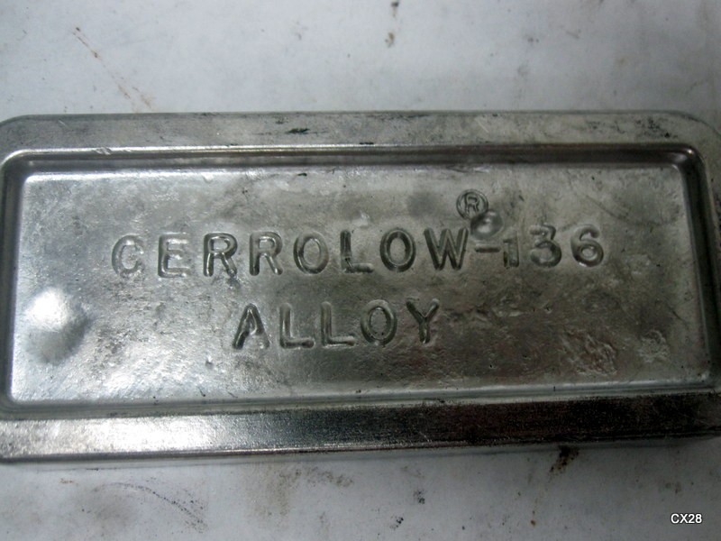 Cerrolow 136 Low Temperature Alloy 1 lb. Ingot