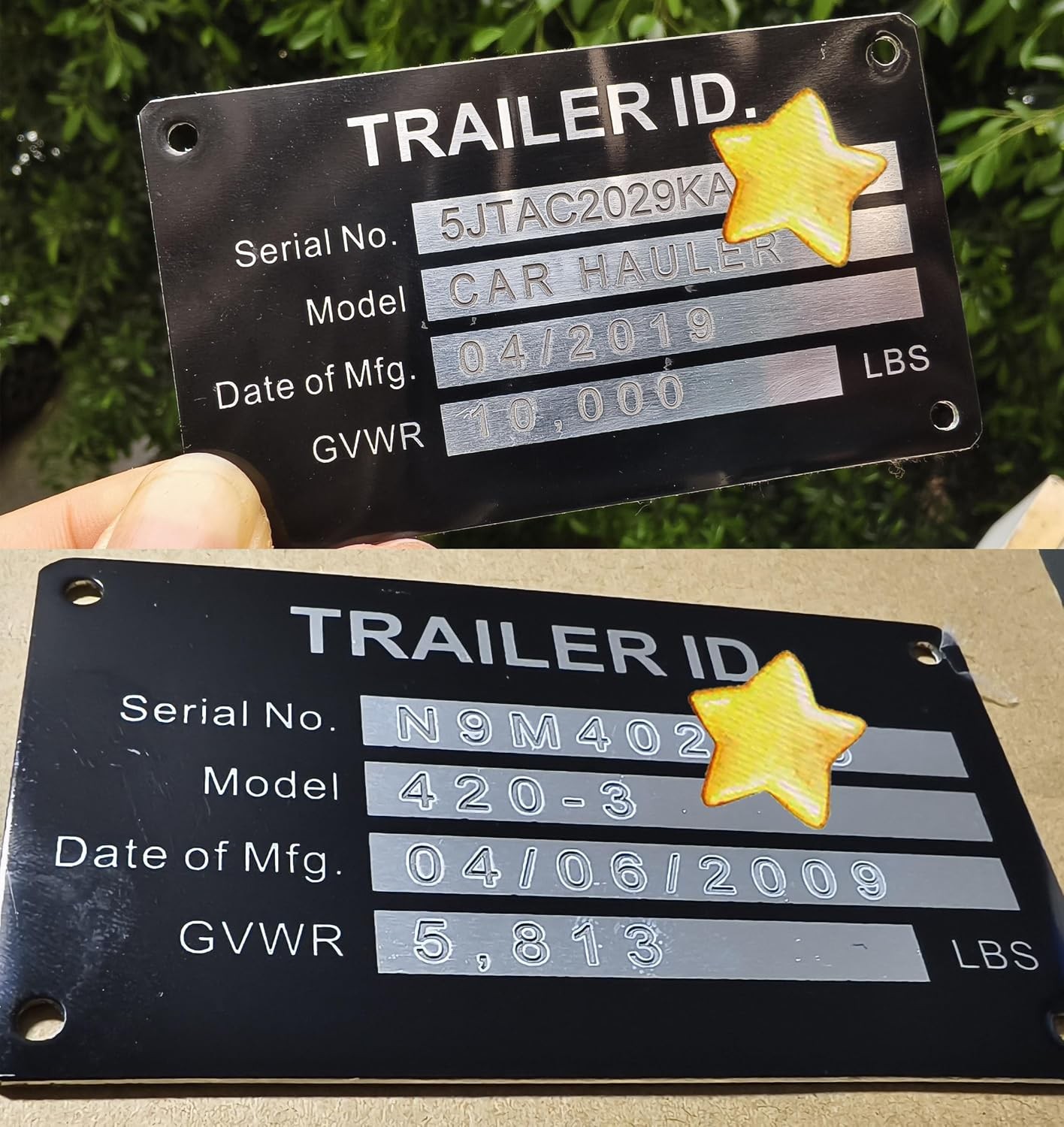 Blank Aluminum ID Plates, Metal Identification Plate, Serial Number Tag