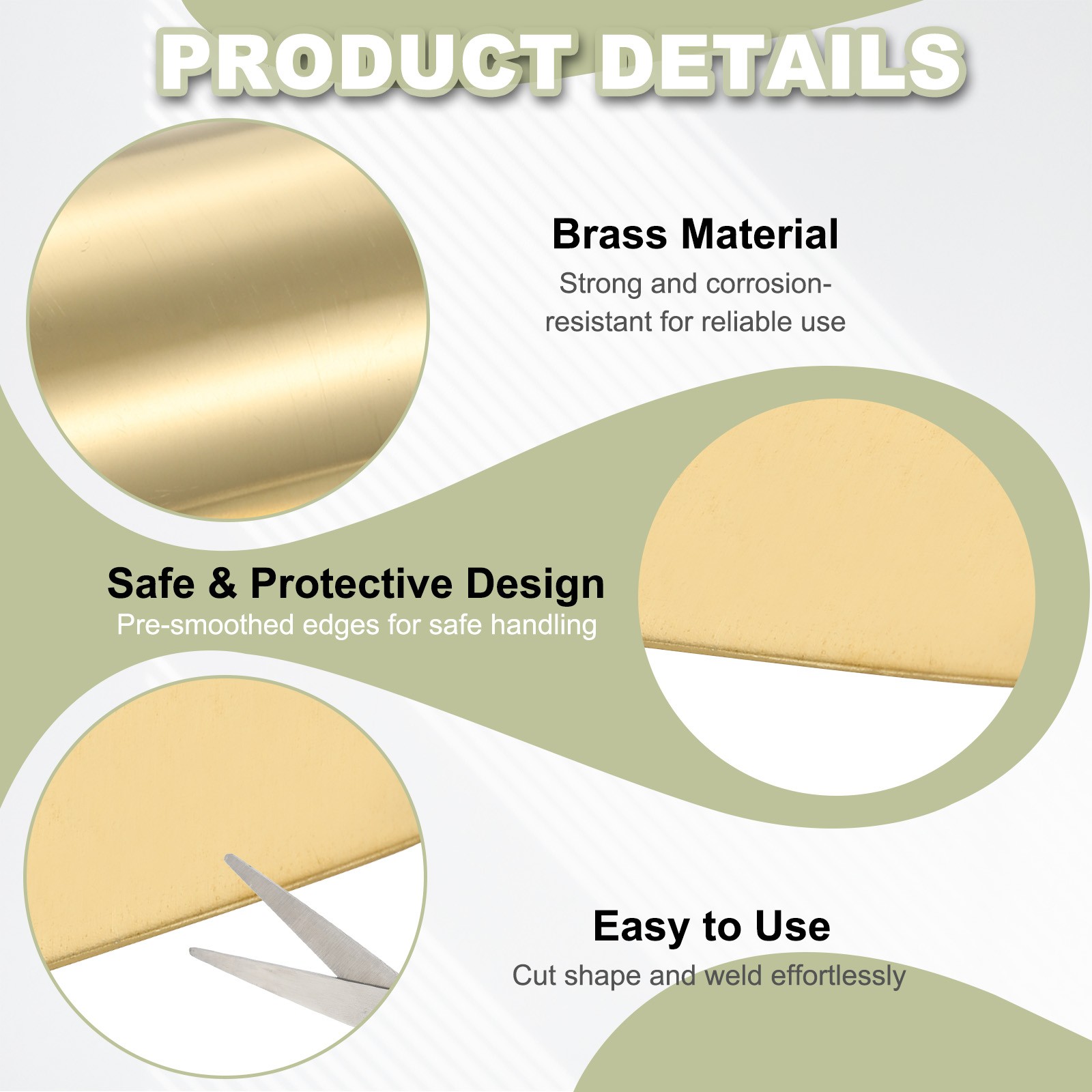 Brass Sheet Roll 7.9″ x 39.4″ 28 Gauge(0.4mm) Thickness for DIY (1 Pack, Brassy)