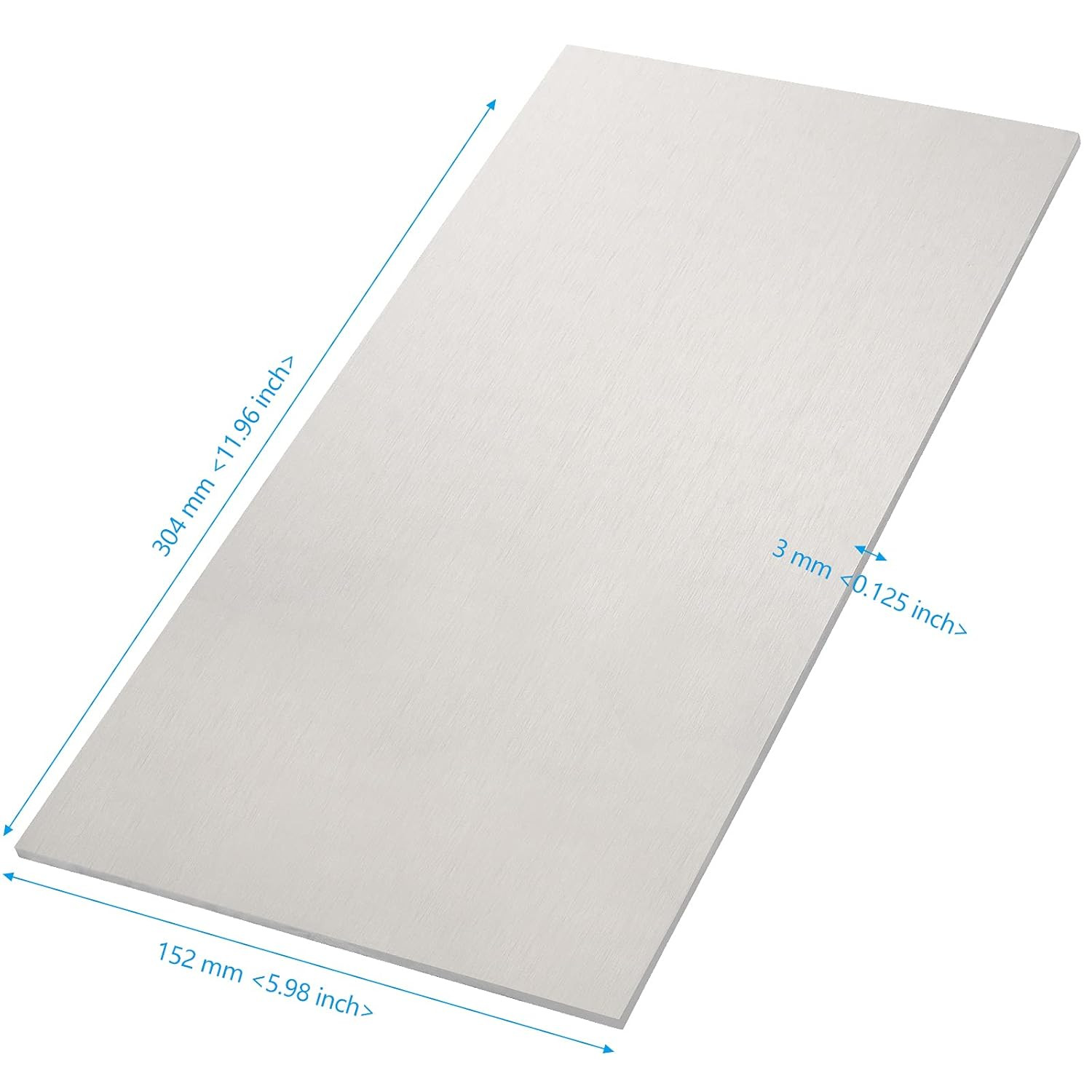 4 Pack 6061 Aluminum Sheet 12 X 6 X 1/8 Inch, 3Mm Heavy Duty Aluminum Plate with