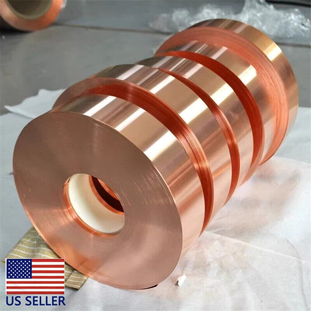 1PC 0.04mm x 10mm x 1000mm 99.9% Pure Copper Cu Metal Sheet Foil