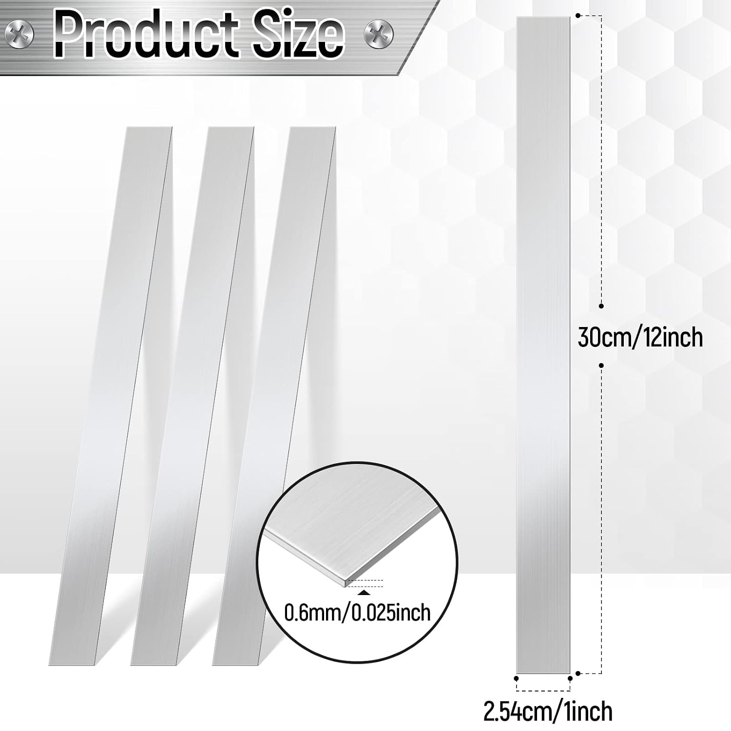 10 Pcs Metal Strips Shim Stock Metal Sheet Shims Gap Filler Trim Strip
