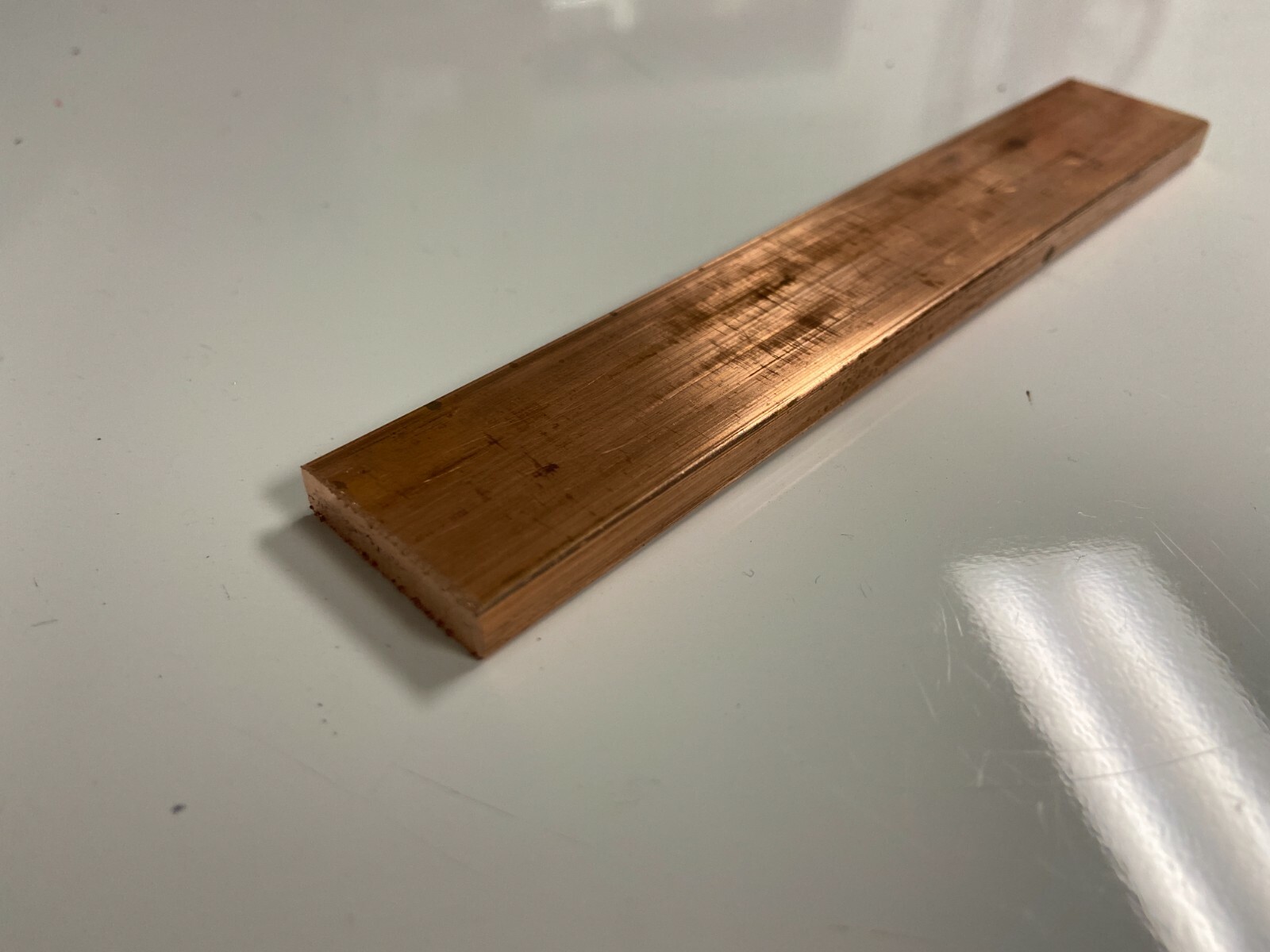 Copper 110 Flat Bar 1/4″ x 1″ x 6″-Long — .25″ x 1″ Copper Bus Bar