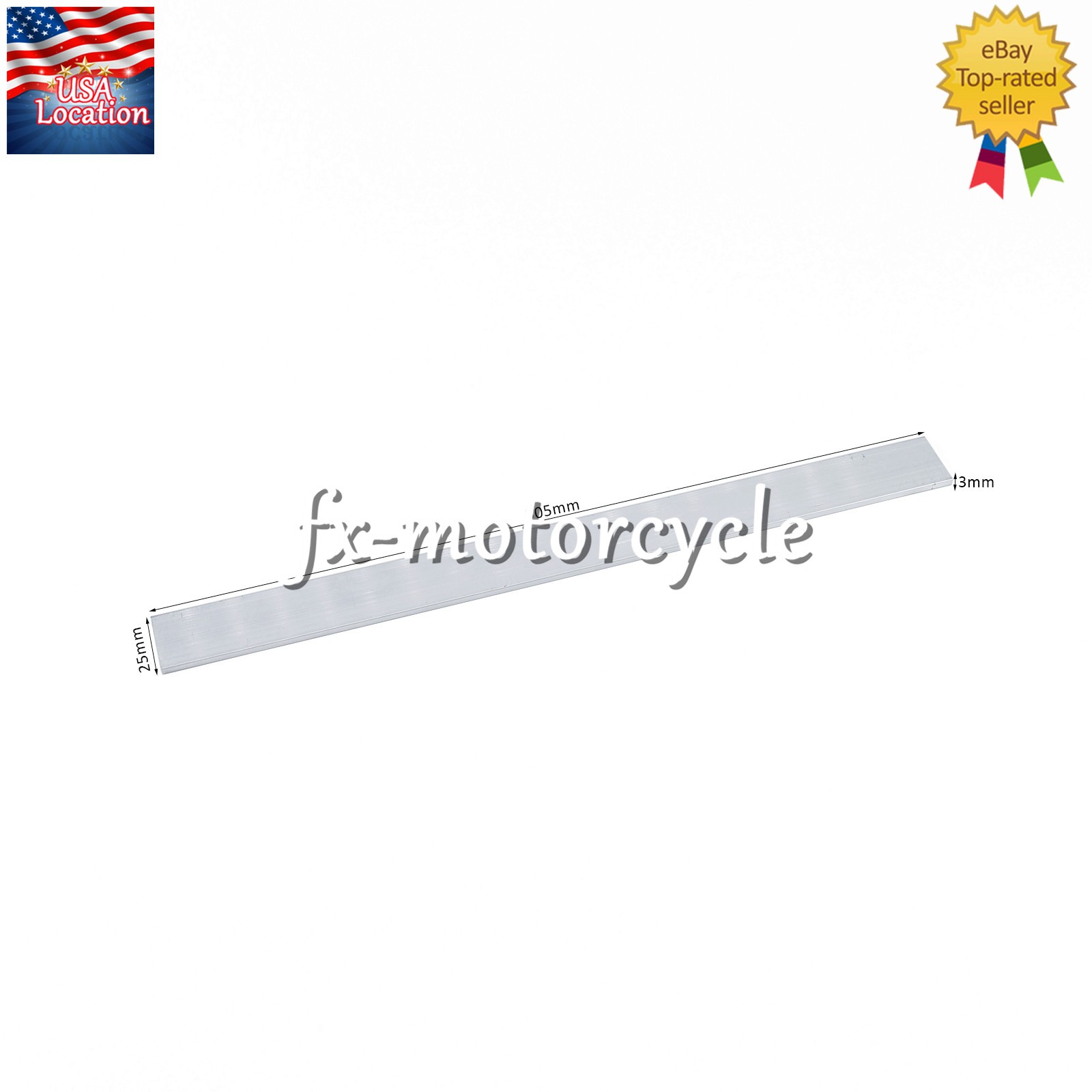 12pc 6061 Aluminum Flat Plate Sheet Flat Stock Length 305mm Width 25mm Thick 3mm