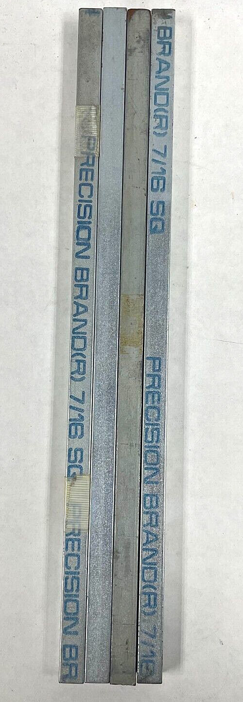 PRECISION BRAND STEEL SQUARE KEYSTOCK 3/8″ X 12 X3/8″ *LOT OF 4**