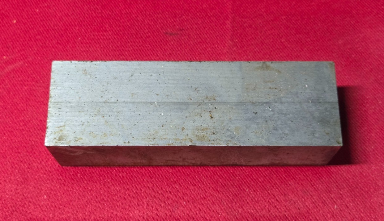 D2 Tool Steel Block Billet 4.085″ L x 1.28″ W x 1.065″ Thick, 1 Lb. 8.8 Oz.