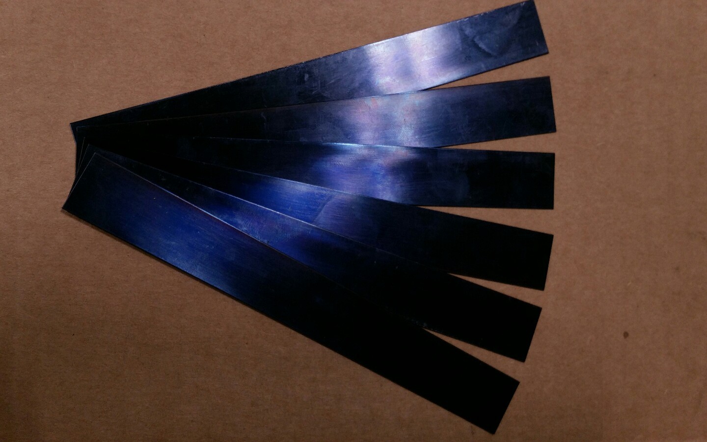 Blue Tempered Spring Steel Shim 0.028″ x 1″ x 6″ ONE PIECE LOT
