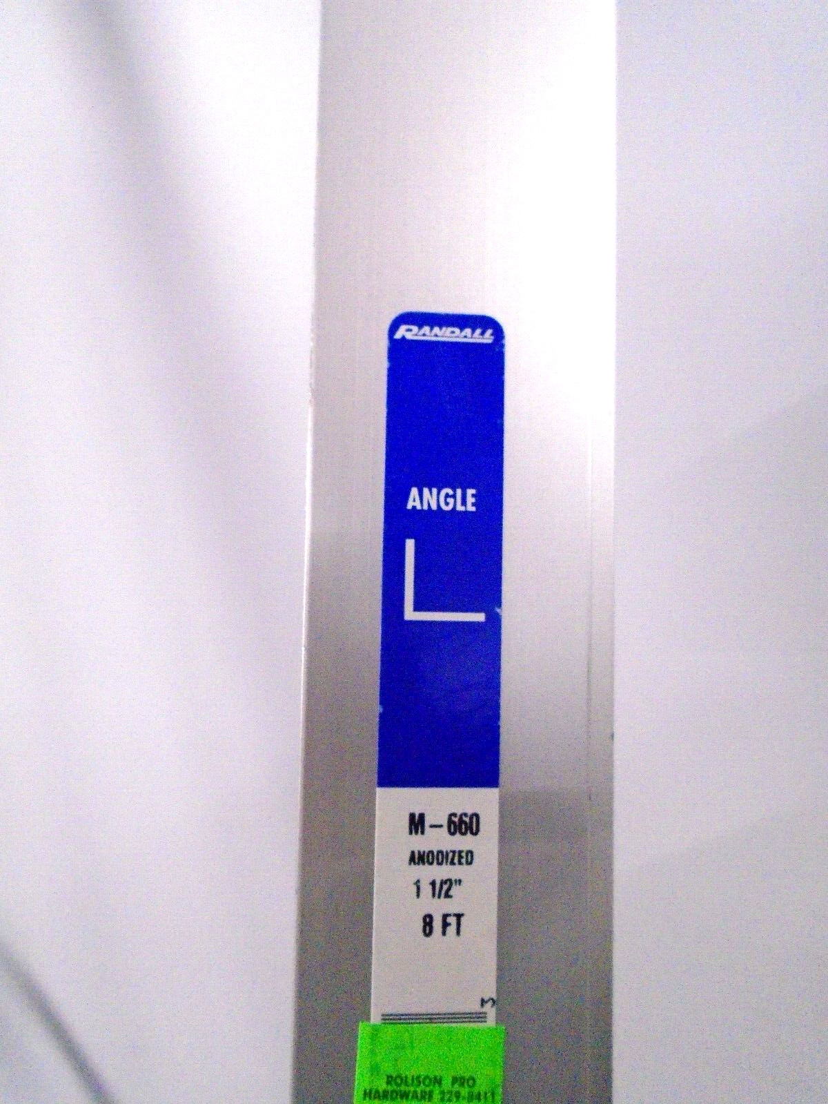 1.5 X 1.5 x 1/8 M-660 Anodized aluminum Angle bar anodized, Buy by the foot
