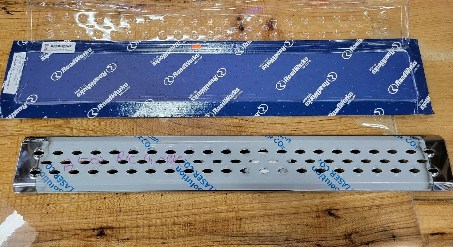 stainless steel roadworks step plate tread 30″ x 4″ universal no slip 12502 new