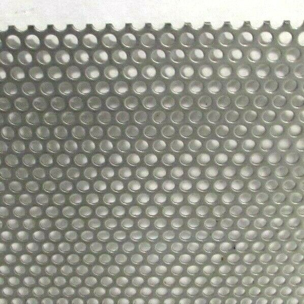 1/8″ ROUND HOLES 18 GA. 304 STAINLESS STEEL PERFORATED SHEET— 4-1/2″ X 7″