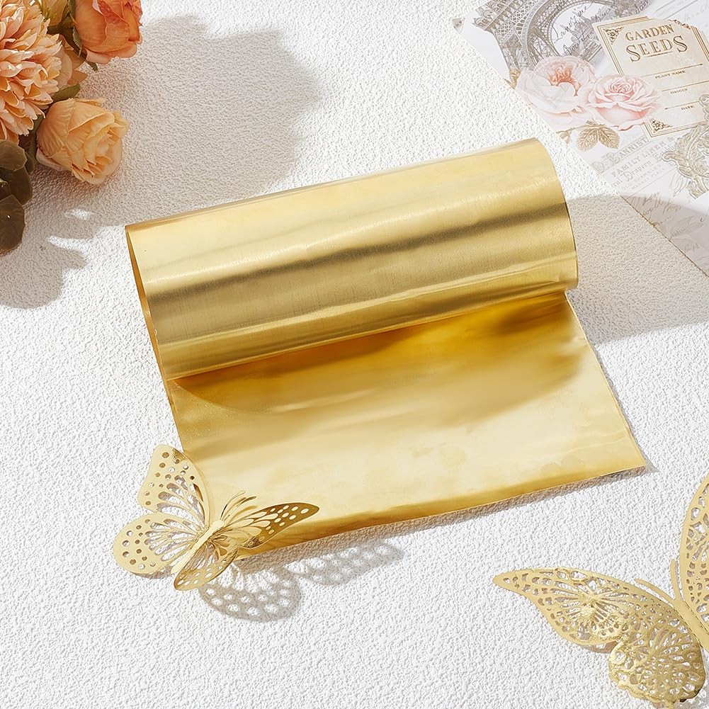 1 PCS Brass Sheet 12×6 Inch 0.01mm Thickness Brass Plates Metal Shim Stock