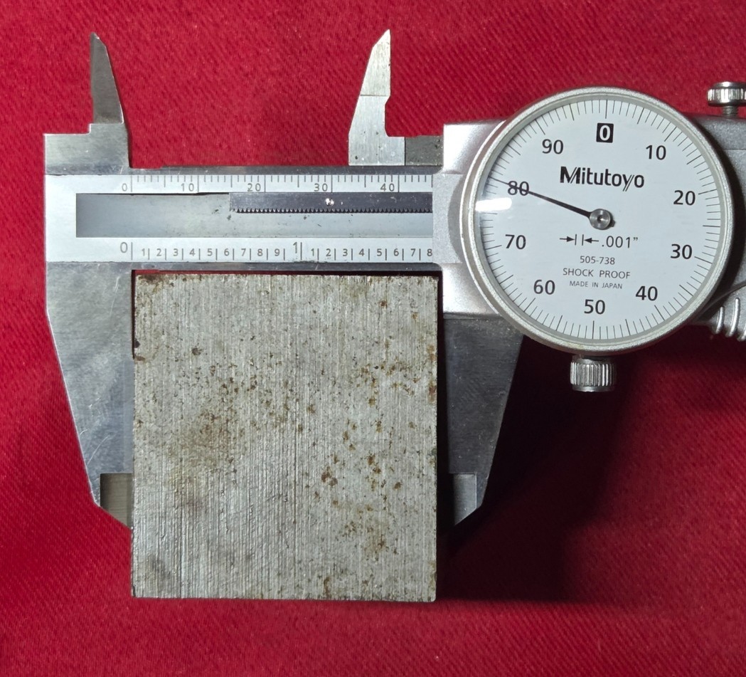 D2 Tool Steel Block Billet 2.36″ L x 1.780″ W x 1.89 Thick, 2 Lb 2.4 Oz.