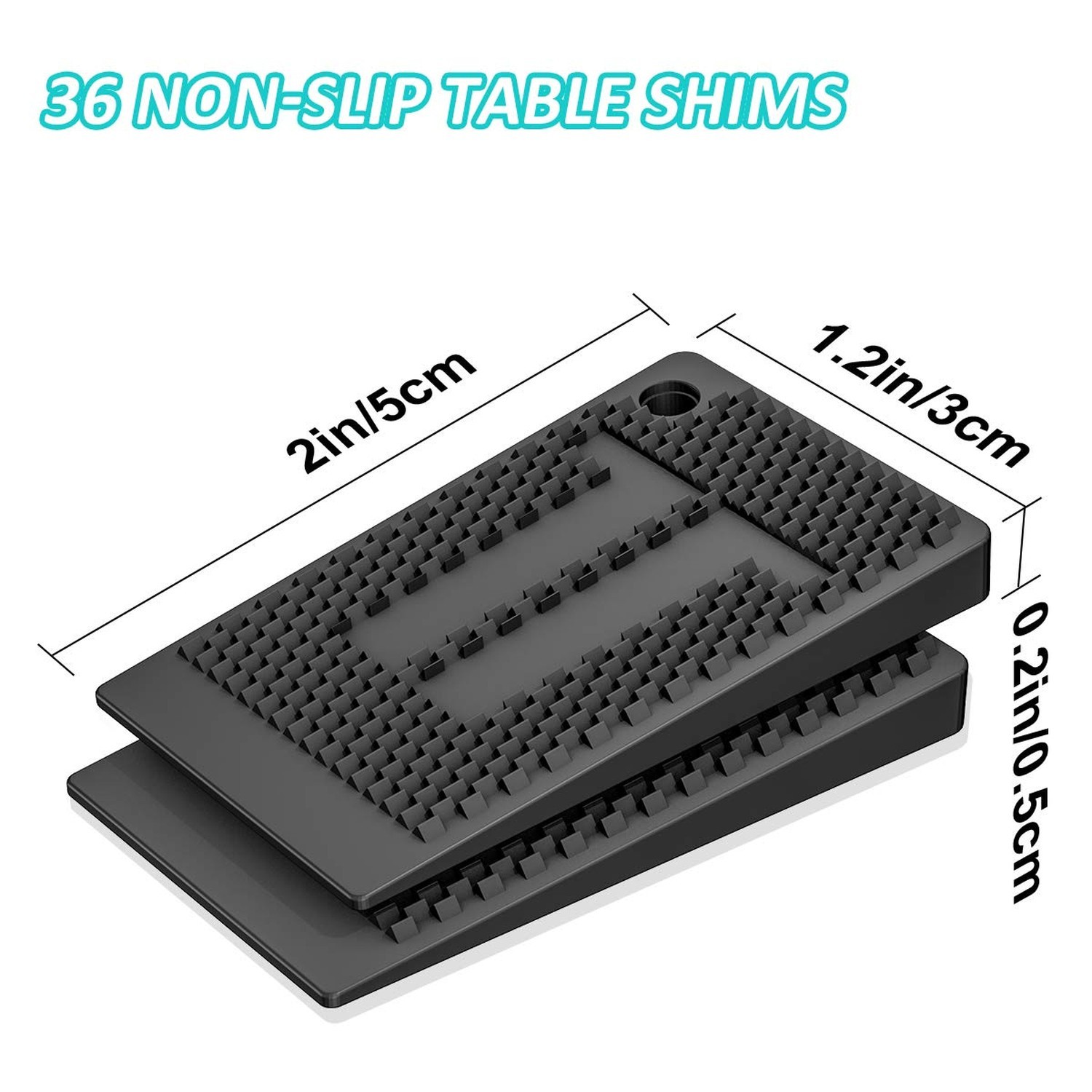 Plastic Shims for Leveling – 36 Piece Jar, Strong and Durable Table Wedges, D…