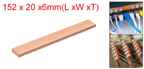 Copper Flat Bar 1/4″ Thickness x 25/32″ Width x 6″ Length Copper Bar Stock
