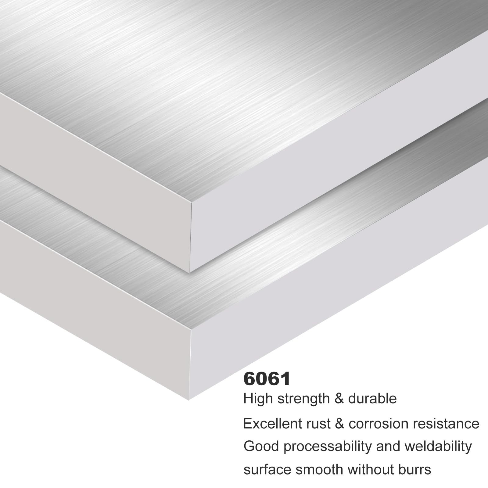 4pcs 4 X 4 X 1/2 0.47 Inch Aluminum Plate Aluminum Metal Sheet 6061 Aluminum