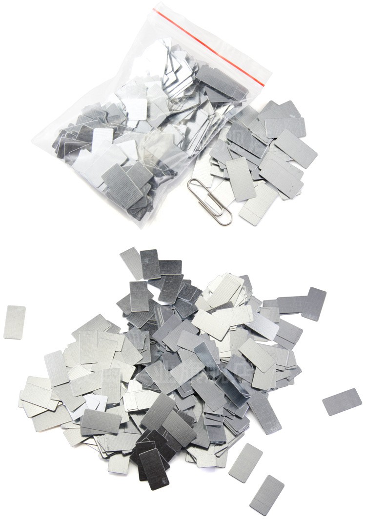 200PCS Galvanized Iron Sheet Plate Zinc Plated Metal DIY Craft 20*10*0.3mm Kits