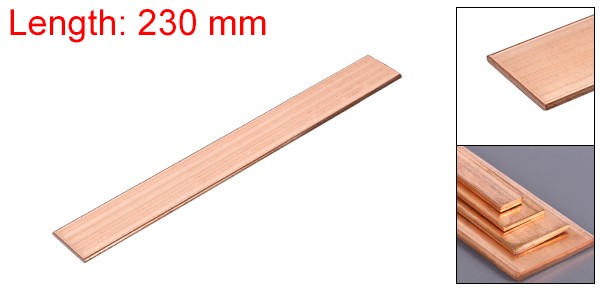 Copper Flat Bar 1/8″ x 1-3/16″ x 9” C110 Solid Copper Bus Bar Stock