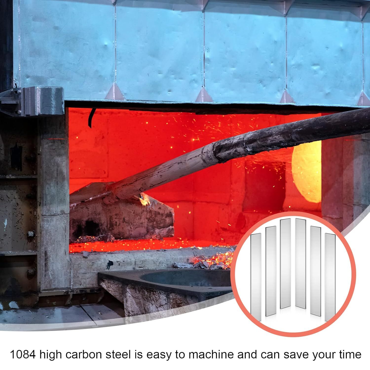 6 Pack 1084 Steel for Knife Making Steel 1/8″ x 1-1/2″ x 12″ 1084 Steel Flat …