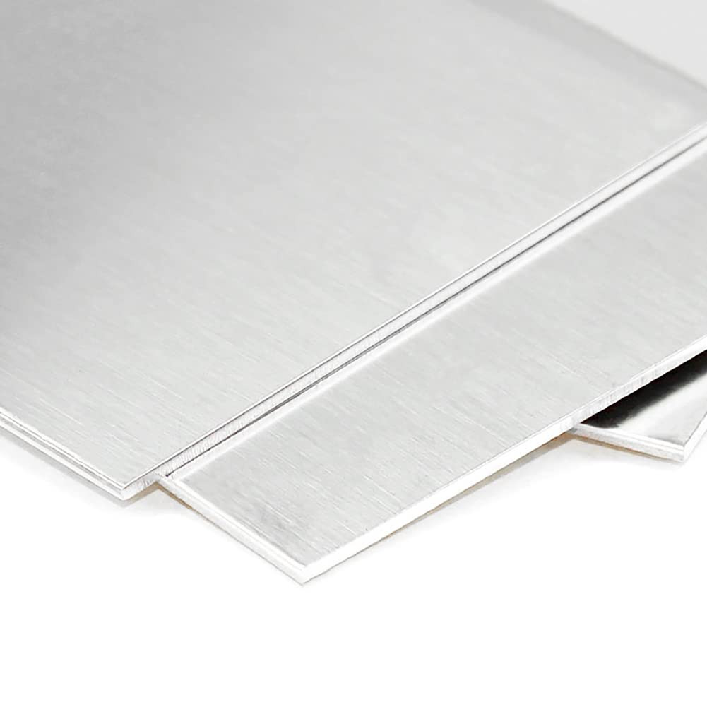 304 Stainless Steel Sheet, Metal Sheet for Crafting, Brushed Finish Flat Sheets