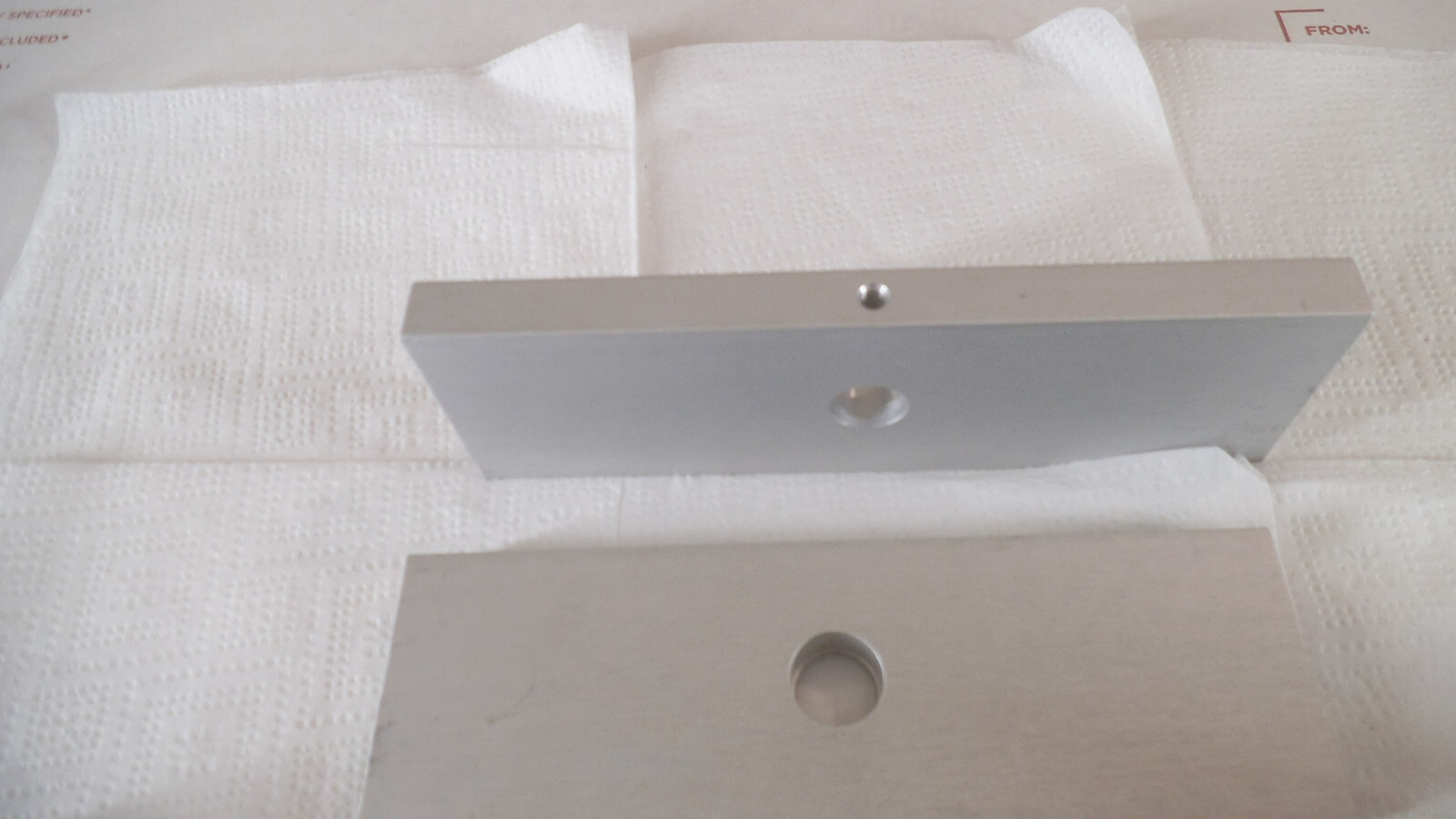 Qty of 2 pcs Aluminum bar stock, 6-1/4″ x 2″ x .475 thick