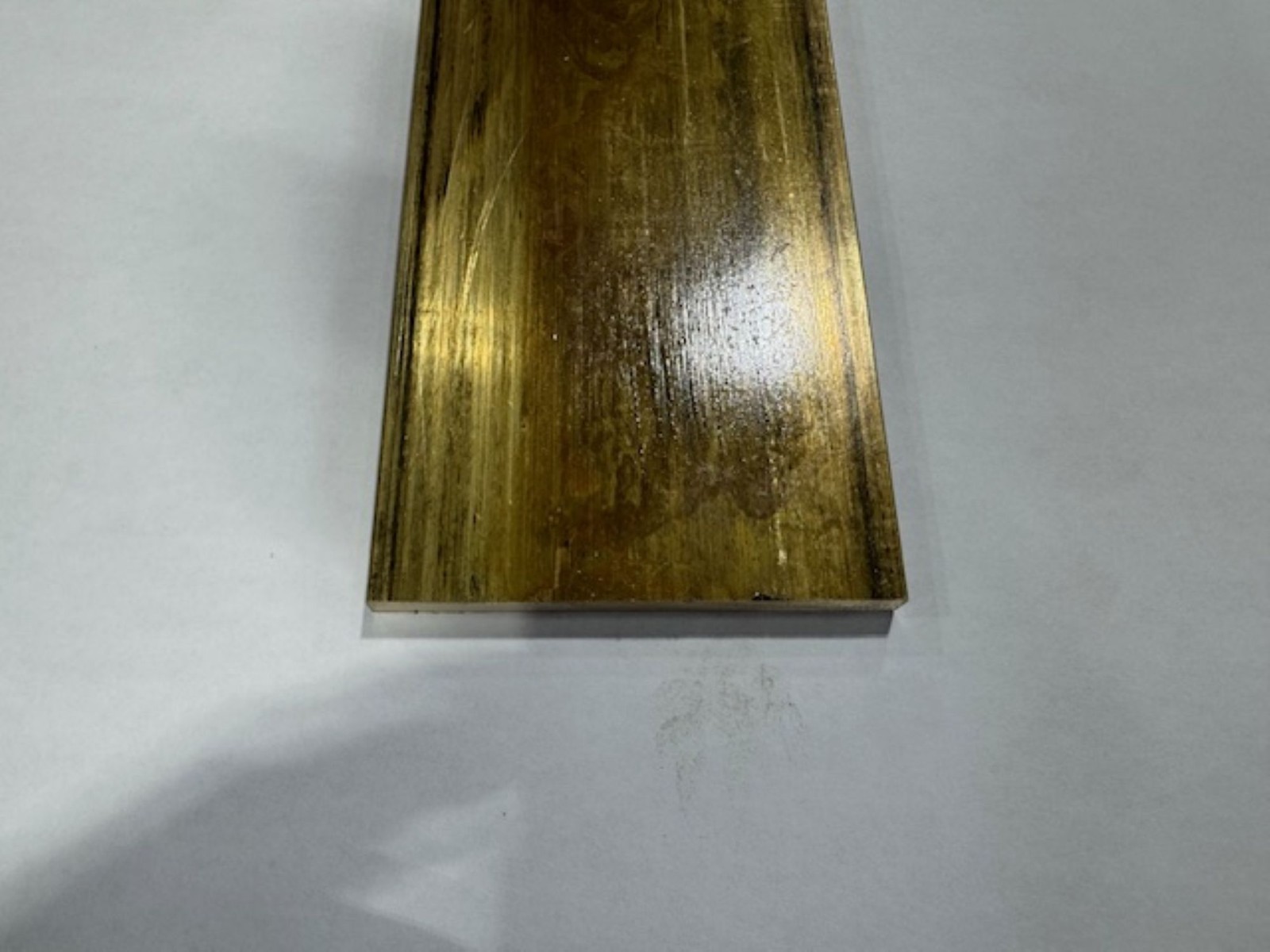 1/4″ x 3″ C360 Brass Flat Bar x 6″ Long, Half Hard, Free Cutting, Mill Stock