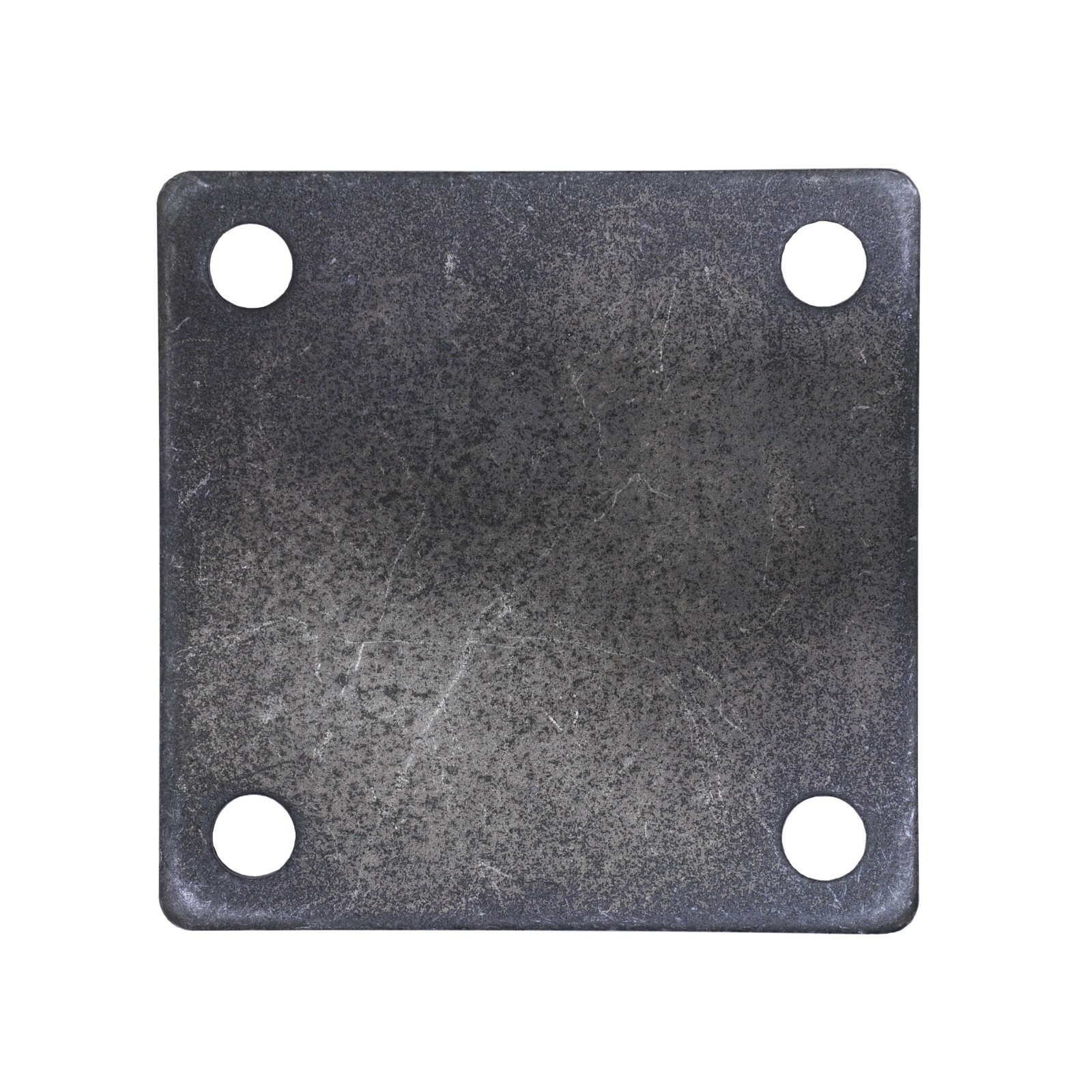 FLAT SQUARE STEEL METAL BASE PLATE 5″ x 5″ x 1/4″ THICKNESS 3/8″ HOLE | QTY 4