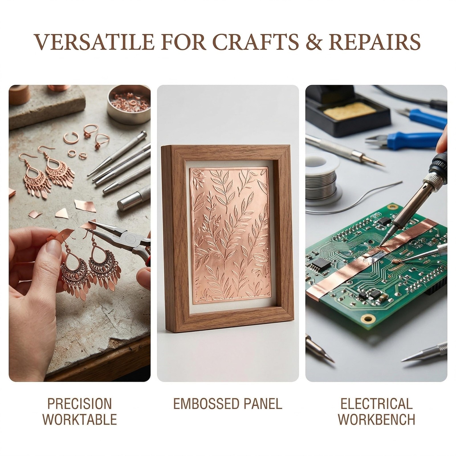 Copper Sheet For Crafting Electrical 0.02mm x 100mm x 2m Foil Plate