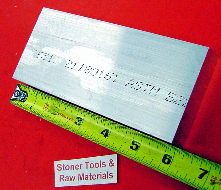 1-1/4″ X 4″ ALUMINUM 6061 FLAT BAR 6″ long T6511 Solid Extruded Mill Stock New