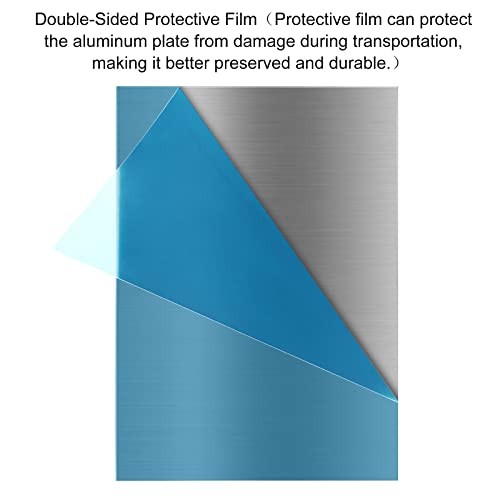 Aluminum Sheet Metal 5052H32 12x17x1/4 in Plate Protective Film