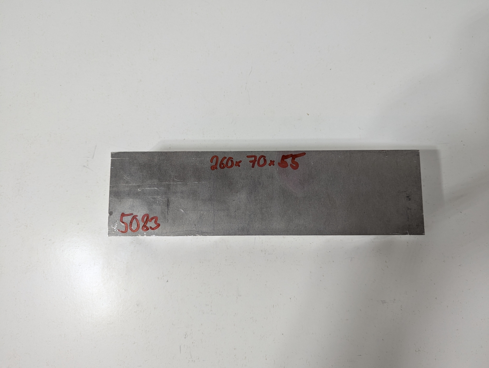 Aluminium Sheet | 260 x 70 x 55mm | EN AW-5083 (AlMg4.5Mn)