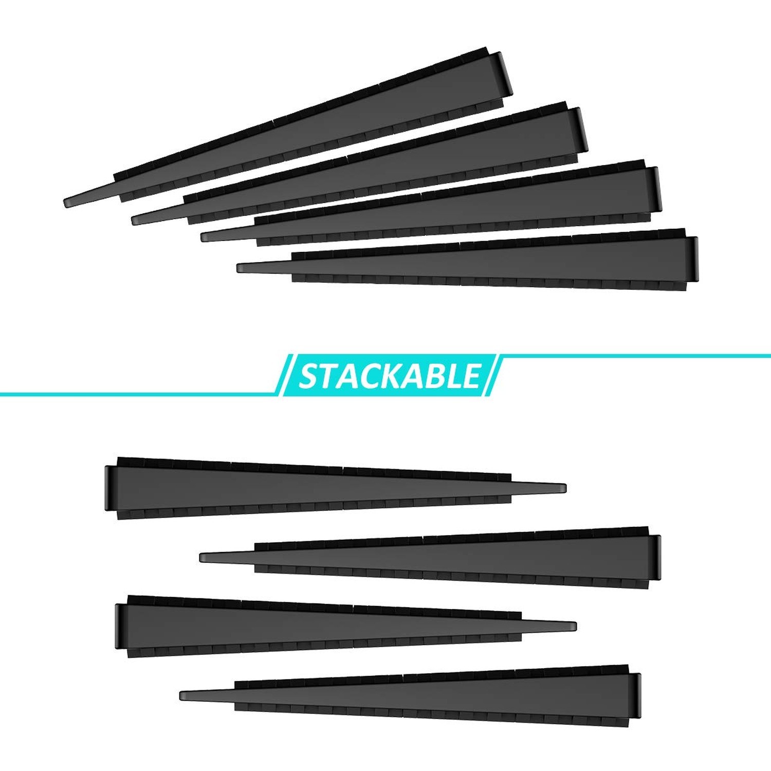 Plastic Shims for Leveling – 36 Piece Jar, Strong and Durable Table Wedges, D…