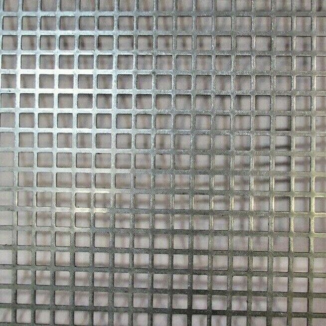 3/8″ SQUARE HOLE CARBON STEEL PERFORATED SHEET 5-1/8″ x 5-1/8″
