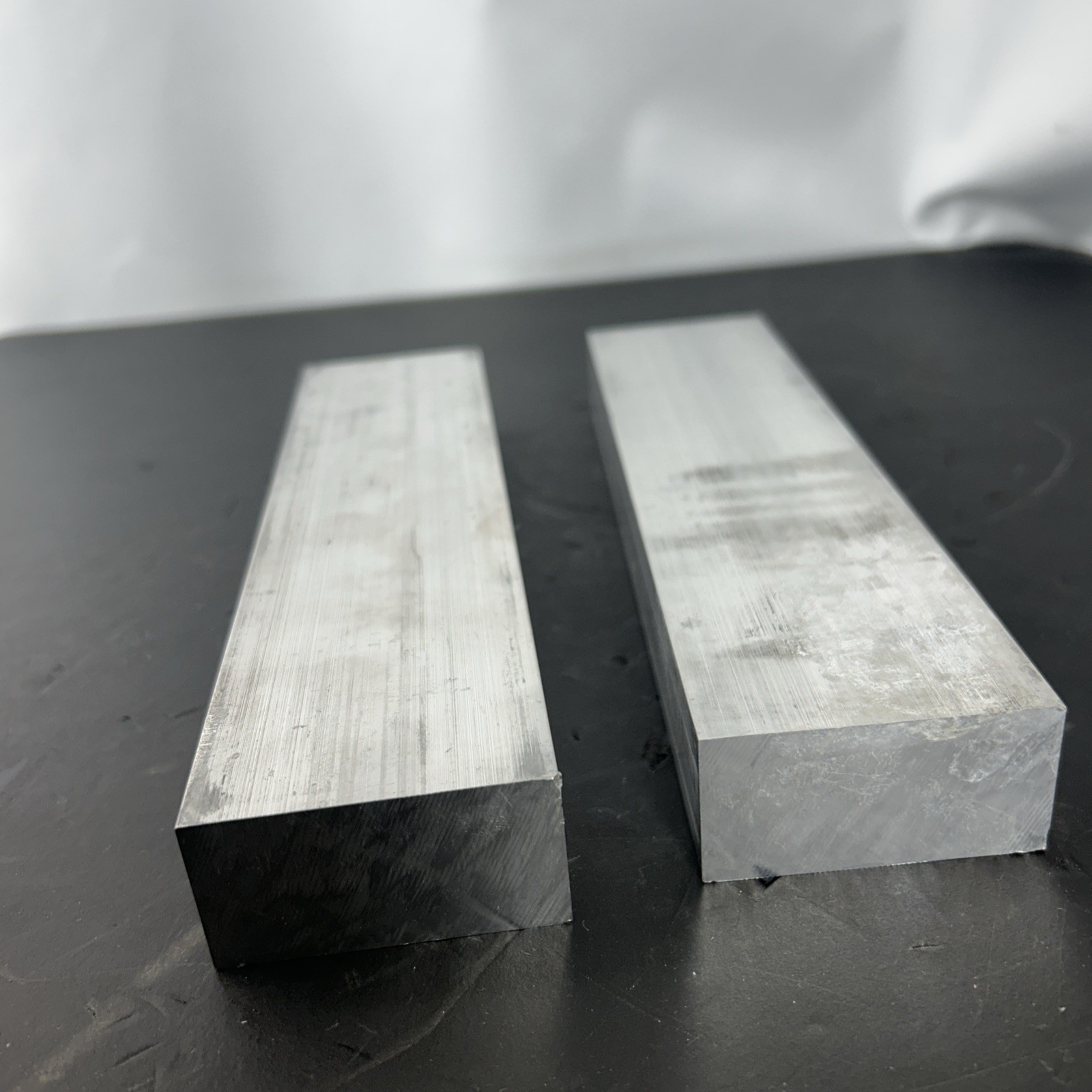 Solid Aluminum Stock Blocks 7 7/8”x2”x1” Lot of 2 Heavy 1.6 lb Each