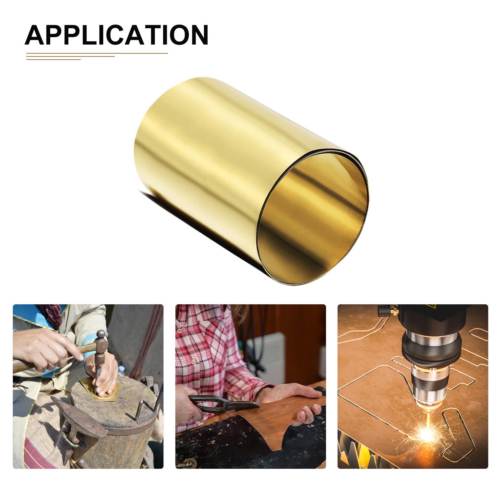 1000mm x 100mm x 0.1mm Brass Sheets Good for Making Machinery