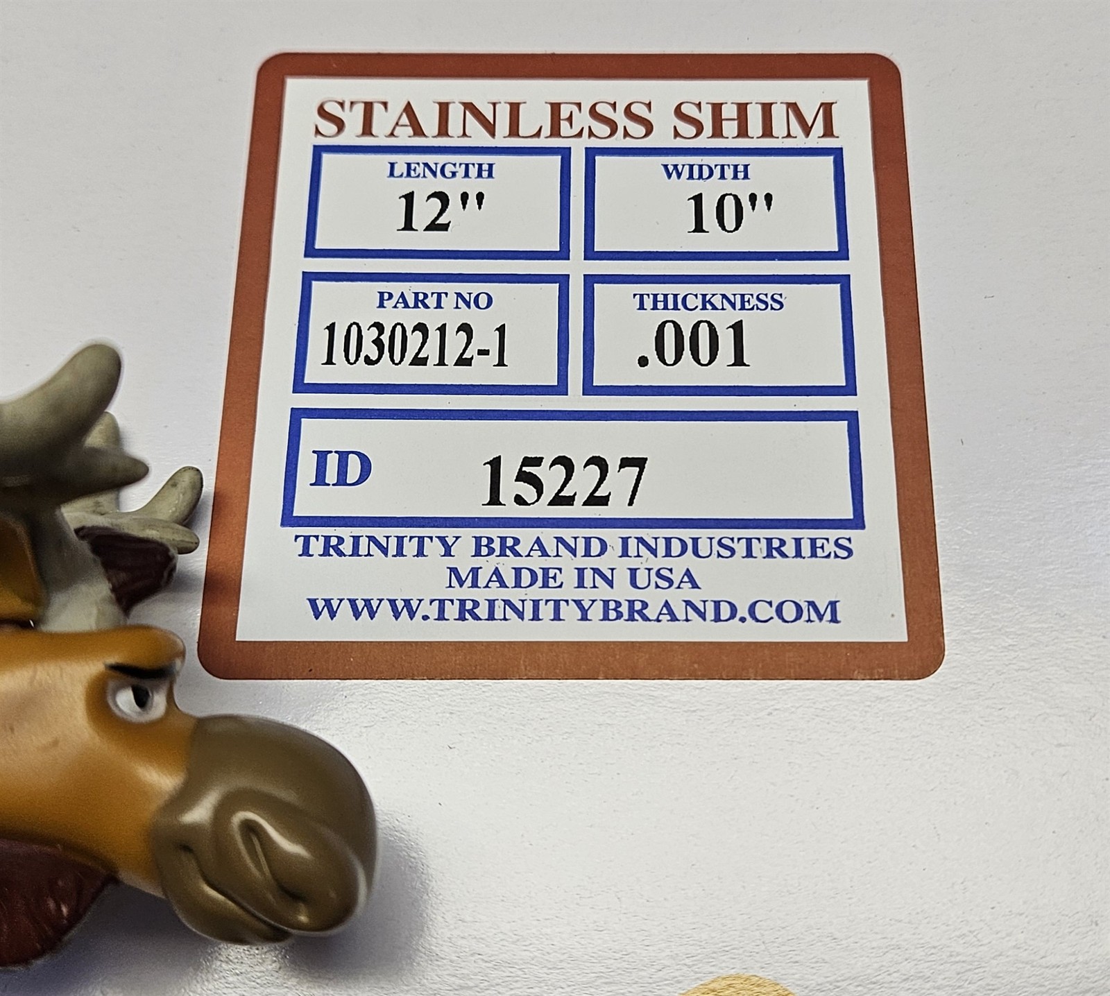 TBI 1030212-1 Full Hard Stainless Steel Shim Flat Sheet 10×12″ 302/304 Lot of 4