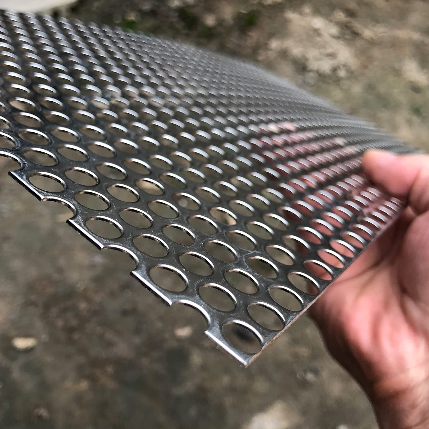 Commercial Grade Perforated Sheet, 15.7×7.8 Inch, Rust-Resistant Steel Material