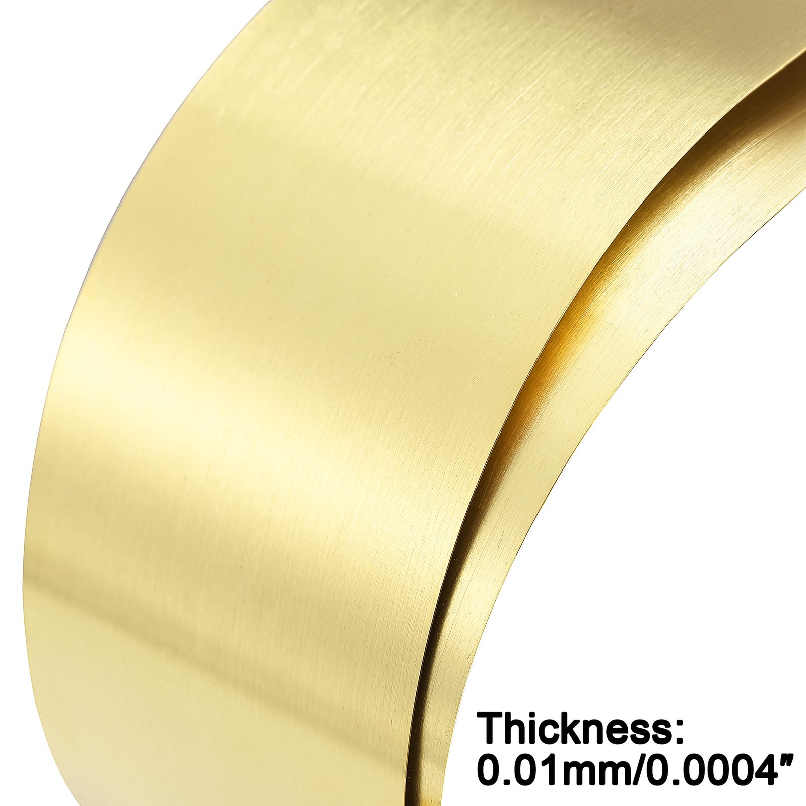 uxcell Brass Sheet Roll, Metal Foil Plate 1000mm x 1000 x 100 x 0.01mm,