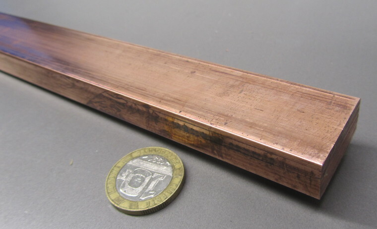 182 Copper Bar 1/2″ Thick x 1.0″ Wide x 6 Foot Length