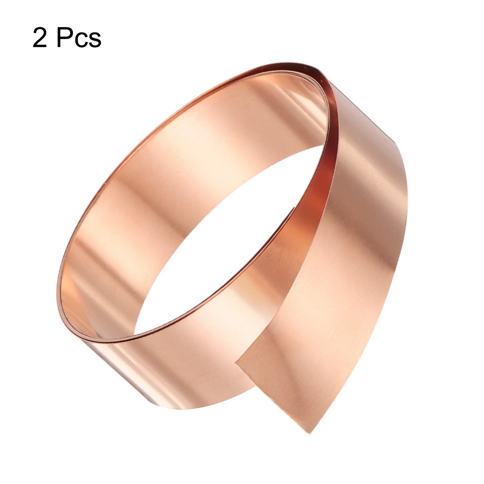 2pcs Copper Sheet Roll 0.2mm Thick Copper Flashing Strip (0.8″ Width x 3.28ft)