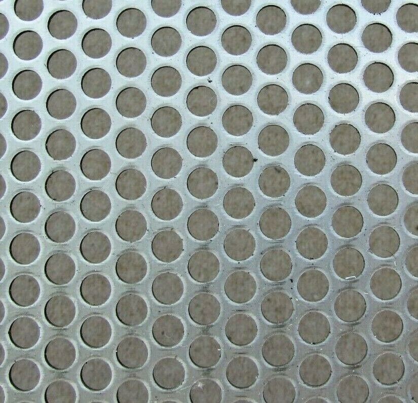 3/16″ HOLES–18 GAUGE-304 STAINLESS STEEL PERFORATED SHEET–12″ X 12″