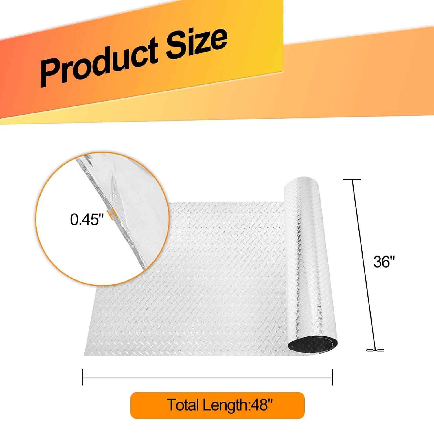 Diamond Plate Aluminum Sheet Metal – 0.045″ (17 Gauge) 3003-H22 Alloy, 36″ X 48″