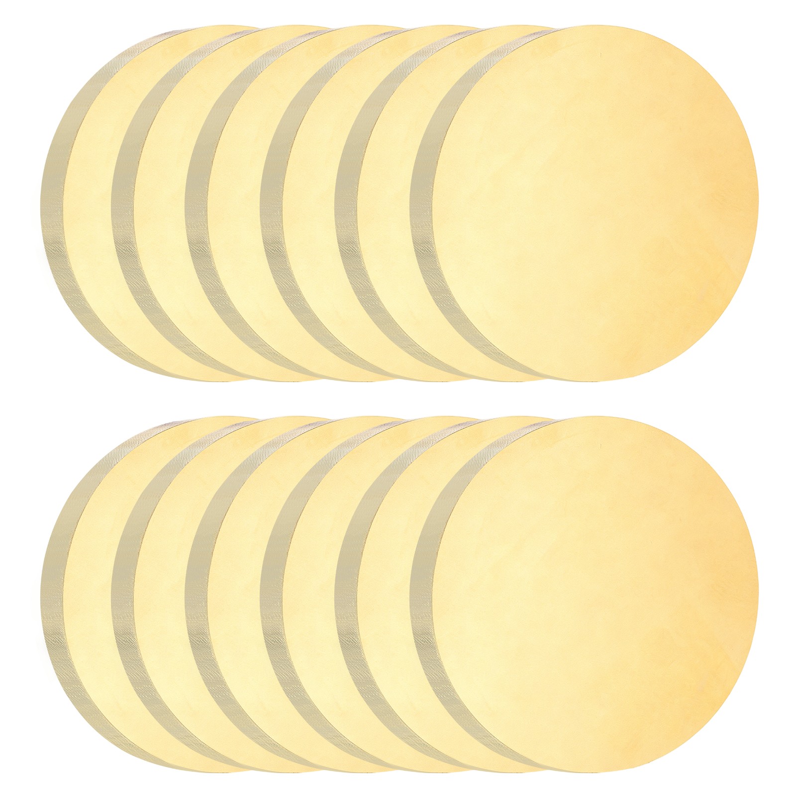 12Pcs Brass Round Plate, 0.06″(1.5mm) Thick 0.6″(15mm) Dia H65 Brass Round Sheet